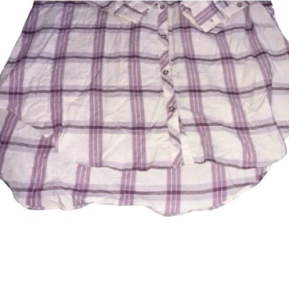 Knox Rose Plaid Shirt in Purple and White - Picture 3 of 3